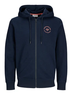 JACK & JONES Sweatjacke nachtblau/lachs JACK & JONES Sweatjacke nachtblau/lachs