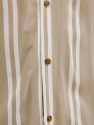 JACK & JONES Hemd 'JJEJEFF' dunkelbeige/weiß