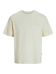 JACK & JONES T-Shirt 'JORPAROS EASTERSKETCH' hellblau/gelb/schwarz/wollweiß