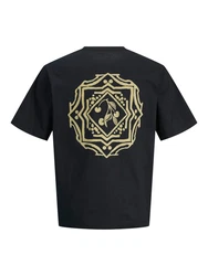 JACK & JONES T-Shirt 'JORPAROS EASTERSKETCH' hellblau/gelb/schwarz/wollweiß
