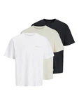 JACK & JONES T-Shirt 'JORPAROS EASTERSKETCH' hellblau/gelb/schwarz/wollweiß