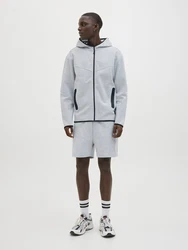 JACK & JONES Shorts 'JPSTGORDON FUSION' hellgrau / schwarz