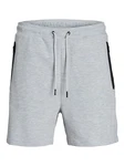 JACK & JONES Shorts 'JPSTGORDON FUSION' hellgrau / schwarz