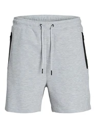 JACK & JONES Shorts 'JPSTGORDON FUSION' hellgrau / schwarz