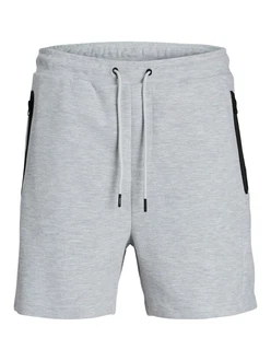 JACK & JONES Shorts 'JPSTGORDON FUSION' hellgrau / schwarz