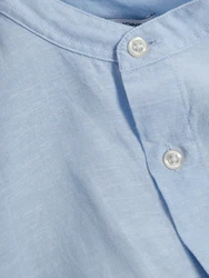 Jack & Jones Langarmhemd JJEBREEZE BAND SHIRT LS SN hellblau