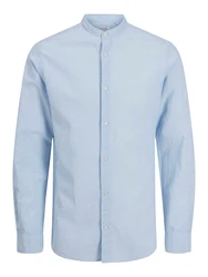 Jack & Jones Langarmhemd JJEBREEZE BAND SHIRT LS SN hellblau