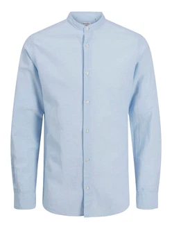 Jack & Jones Langarmhemd JJEBREEZE BAND SHIRT LS SN hellblau