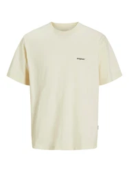 JACK & JONES T-Shirt 'JORPAROS EASTERSKETCH' champagner/dunkelorange/schwarz/weiß