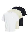 JACK & JONES T-Shirt 'JORPAROS EASTERSKETCH' champagner/dunkelorange/schwarz/weiß