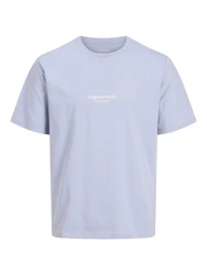 JACK & JONES T-Shirt JORVesterbro hellblau/weiß