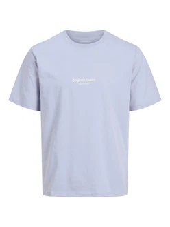 JACK & JONES T-Shirt JORVesterbro hellblau/weiß