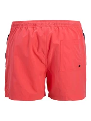 JACK & JONES Badeshorts JPSTMAUI koralle/schwarz/weiß