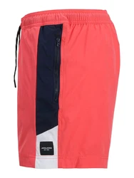 JACK & JONES Badeshorts JPSTMAUI koralle/schwarz/weiß