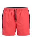 JACK & JONES Badeshorts JPSTMAUI koralle/schwarz/weiß