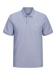 JACK & JONES Poloshirt JJEAUSTIN hellblau/weiß