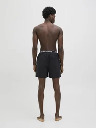JACK & JONES Badeshorts 'JPSTMAUI' schwarz/offwhite