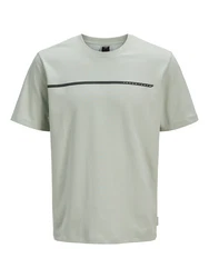 JACK & JONES T-Shirt 'JCOFusion' rauchblau/schwarz/weiß