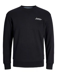 JACK & JONES Sweatshirt JJBEAU schwarz / weiß