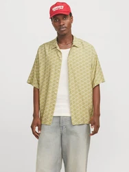 JACK & JONES Hemd grün/khaki/offwhite