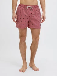 JACK & JONES Badeshorts 'JPSTMAUI' ros/dunkelrot/schwarz