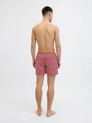 JACK & JONES Badeshorts 'JPSTMAUI' ros/dunkelrot/schwarz