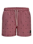 JACK & JONES Badeshorts 'JPSTMAUI' ros/dunkelrot/schwarz