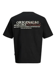 JACK & JONES T-Shirt JORISLINGTON hummer/schwarz/weiß
