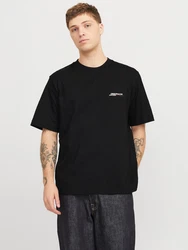 JACK & JONES T-Shirt JORISLINGTON hummer/schwarz/weiß