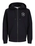 JACK & JONES Sweatjacke schwarz/weiß