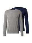 Jack & Jones Premium Pullover 'JPRBLUNOAH' marineblau/graumeliert