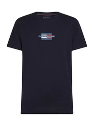 T-Shirt navy / rot / wei