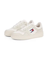 Tommy Jeans Sneaker 'Essential Retro' kitt/sand/marine/rot