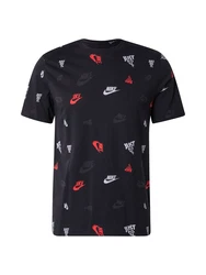 Nike Sportswear T-Shirt dunkelgrau/rot/schwarz/weiß