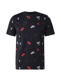 Nike Sportswear T-Shirt dunkelgrau/rot/schwarz/weiß