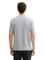 TOM TAILOR T-Shirt grau/dunkelgrau/weiß