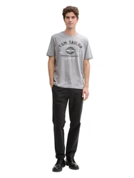 TOM TAILOR T-Shirt grau/dunkelgrau/weiß