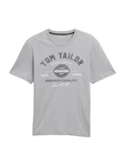 TOM TAILOR T-Shirt grau/dunkelgrau/weiß