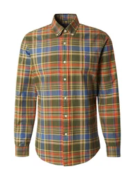 Hemd blau / dunkelgelb / oliv / mandarine