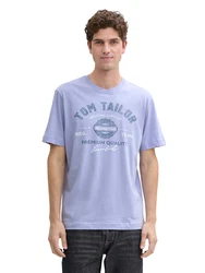 TOM TAILOR T-Shirt marineblau / helllila / weiß
