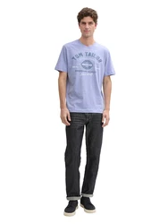 TOM TAILOR T-Shirt marineblau / helllila / weiß