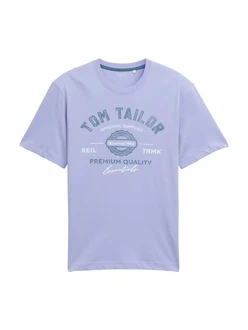 TOM TAILOR T-Shirt marineblau / helllila / weiß