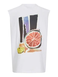 JACK & JONES T-Shirt Top lila/orange/schwarz/weiß