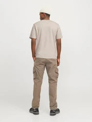 JACK & JONES T-Shirt 'JCOFusion' kitt/schwarz/wei