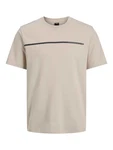 JACK & JONES T-Shirt 'JCOFusion' kitt/schwarz/wei