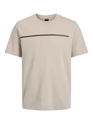 JACK & JONES T-Shirt 'JCOFusion' kitt/schwarz/wei