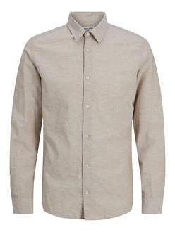 JACK & JONES Hemd 'JJEBREEZE' beigemeliert