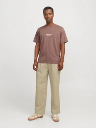 JACK & JONES T-Shirt JORVesterbro schoko/weiß