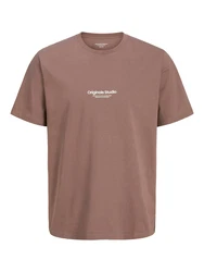 JACK & JONES T-Shirt JORVesterbro schoko/weiß