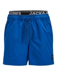 JACK & JONES Badeshorts 'JPSTMAUI' dunkelblau/grau/schwarz